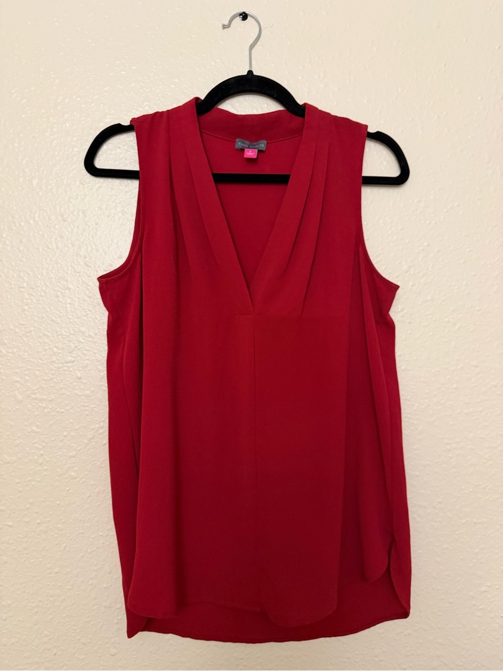 Vince Camuto Sleeveless V-Neck Camisole in Red
